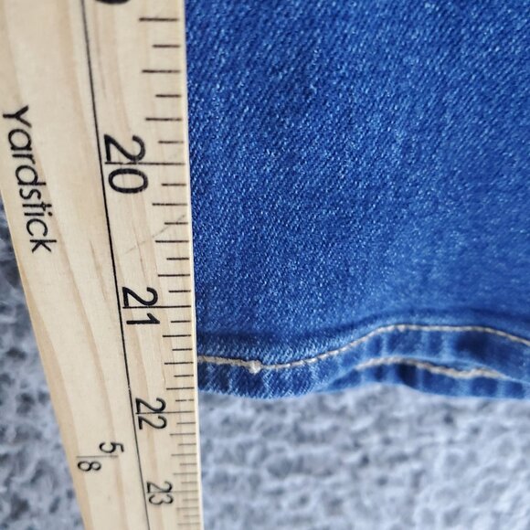 Old Navy Jeans Womens 12 Short Blue Wow Wide Leg High Rise Denim Cropped - Picture 7 of 12